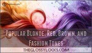 popular blonde, red, brown, and fashion tones