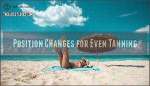 position changes for even tanning