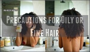 precautions for oily or fine hair