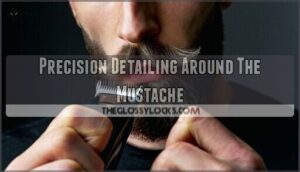 precision detailing around the mustache