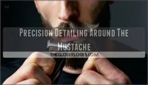 precision detailing around the mustache