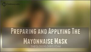 preparing and applying the mayonnaise mask