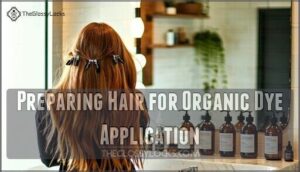 preparing hair for organic dye application