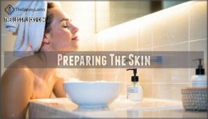 preparing the skin