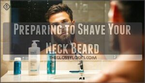 preparing to shave your neck beard