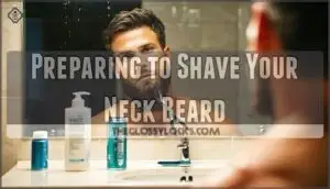 preparing to shave your neck beard