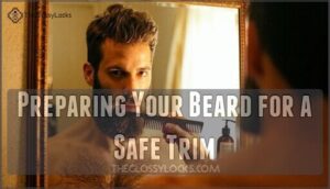 preparing your beard for a safe trim