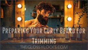 preparing your curly beard for trimming