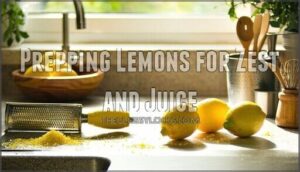 prepping lemons for zest and juice