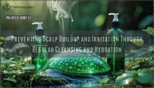 preventing scalp buildup and irritation through regular cleansing and hydration