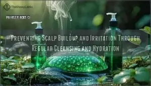 preventing scalp buildup and irritation through regular cleansing and hydration