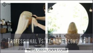 professional vs. at-home blonding