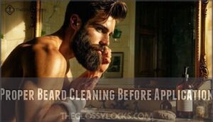 proper beard cleaning before application