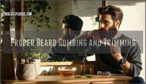 proper beard combing and trimming