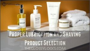 proper lubrication and shaving product selection