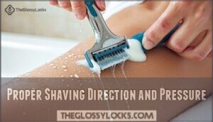 proper shaving direction and pressure