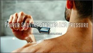 proper shaving strokes and pressure