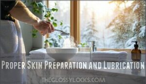 proper skin preparation and lubrication