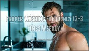 proper washing frequency (2-3 times weekly)