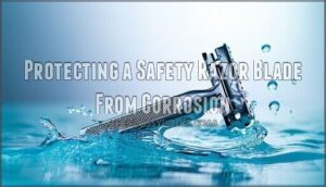 protecting a safety razor blade from corrosion
