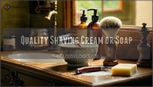 quality shaving cream or soap