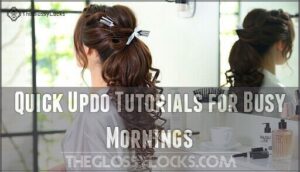 quick updo tutorials for busy mornings