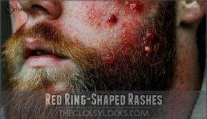 red ring-shaped rashes