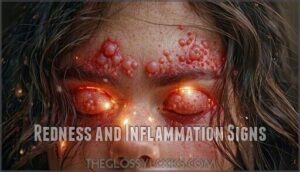 redness and inflammation signs