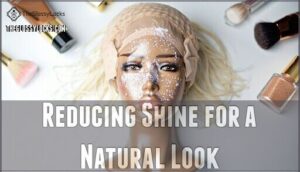 reducing shine for a natural look