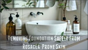 removing foundation safely from rosacea-prone skin