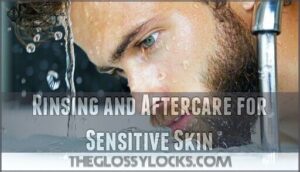 rinsing and aftercare for sensitive skin