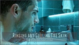 rinsing and cooling the skin