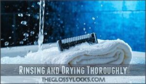 rinsing and drying thoroughly