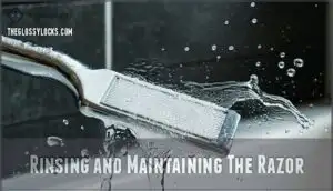 rinsing and maintaining the razor