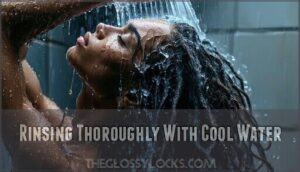 rinsing thoroughly with cool water