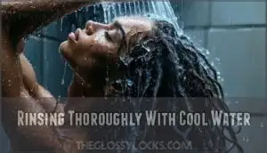 rinsing thoroughly with cool water