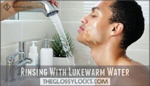 rinsing with lukewarm water