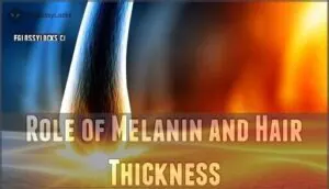 role of melanin and hair thickness role of melanin and hair thickness
