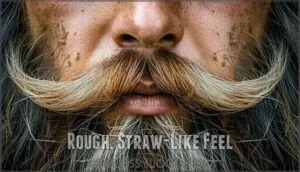 rough, straw-like feel rough, straw-like feel