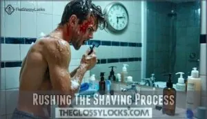 rushing the shaving process rushing the shaving process