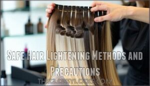 safe hair lightening methods and precautions