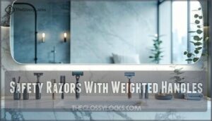 safety razors with weighted handles