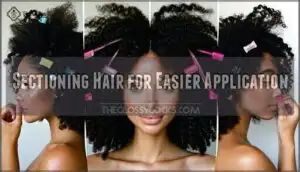 sectioning hair for easier application