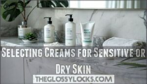 selecting creams for sensitive or dry skin