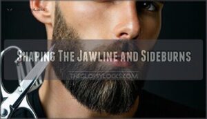 shaping the jawline and sideburns