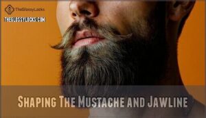 shaping the mustache and jawline