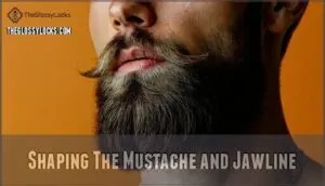 shaping the mustache and jawline