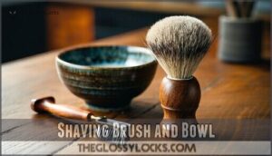 shaving brush and bowl