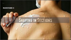 shaving in sections