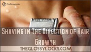 shaving in the direction of hair growth